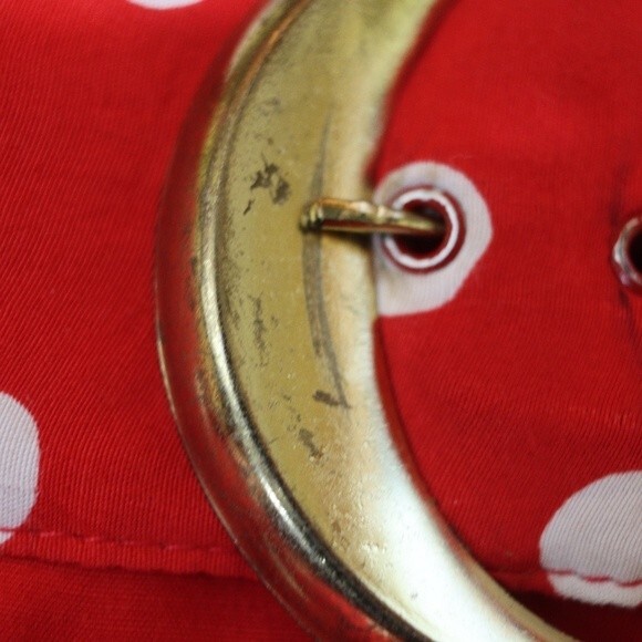 Studio LA Vintage Red & White Polka Dot Belted Pin Up Open Back Dress 10 - Picture 14 of 16